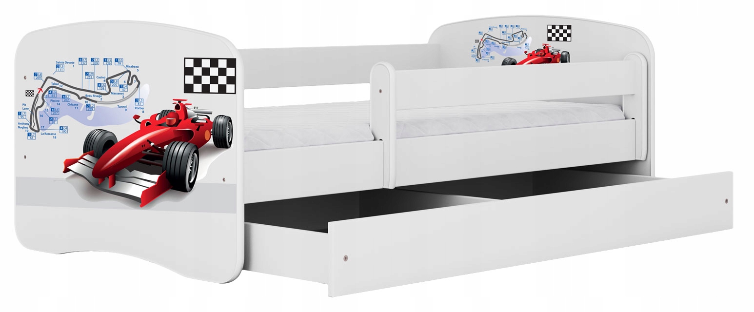 DZIECIĘCE ŁÓŻKO 80X180 = MATERAC SZUFLADA BARIERKA Typ łóżko pojedyncze