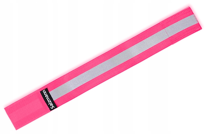 OPASKA ODBLASKOWA ELASTYCZNA NA RĘKĘ RZEP ROWER Model PINK