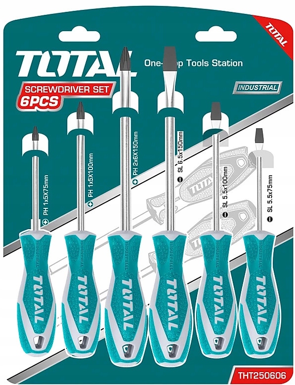

Wkrętaki Płaskie Krzyżaki Zestaw 6szt Industrial
