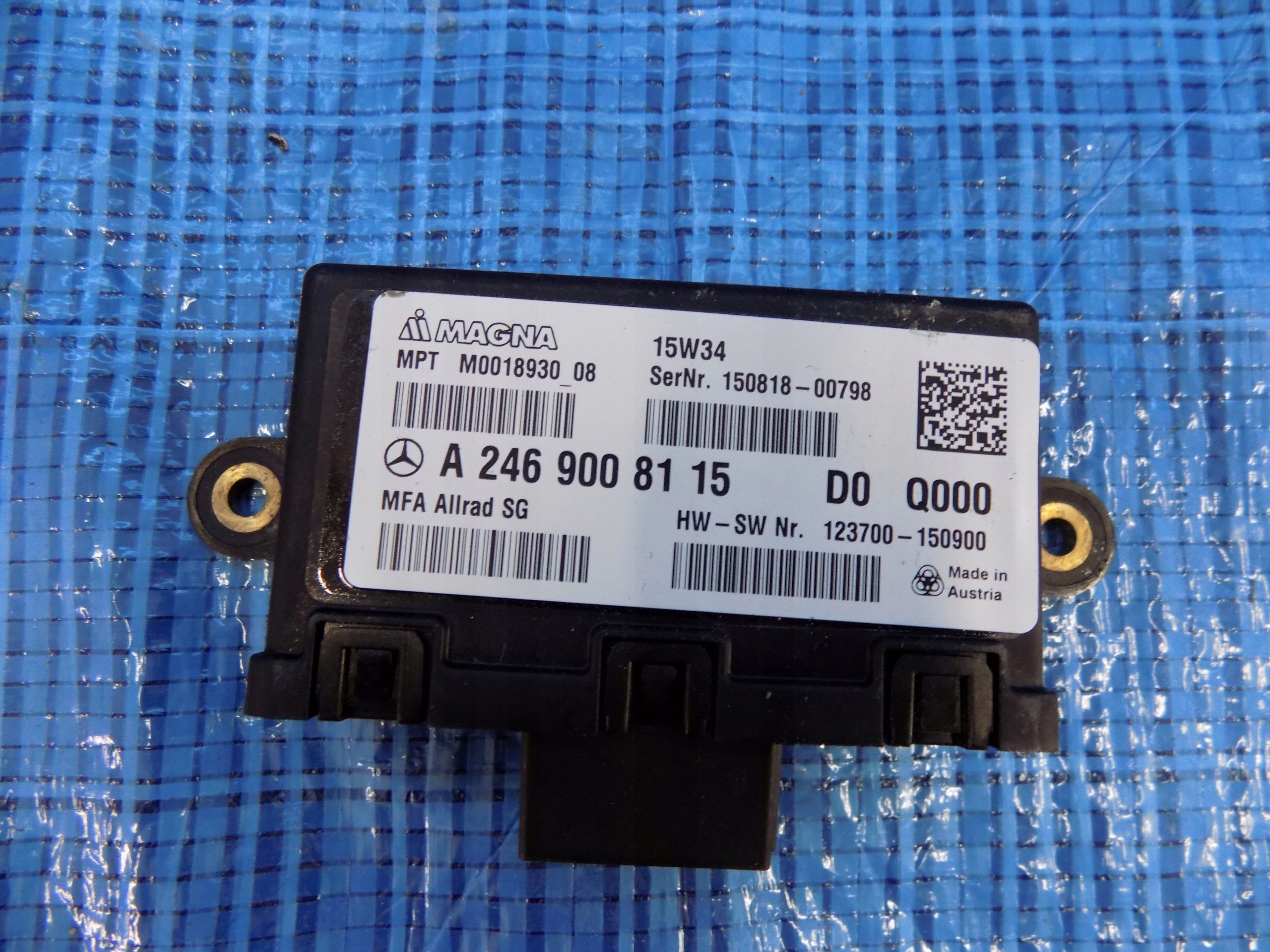 module control unit transmission MERCEDES W176 2,2 CDI 4X4