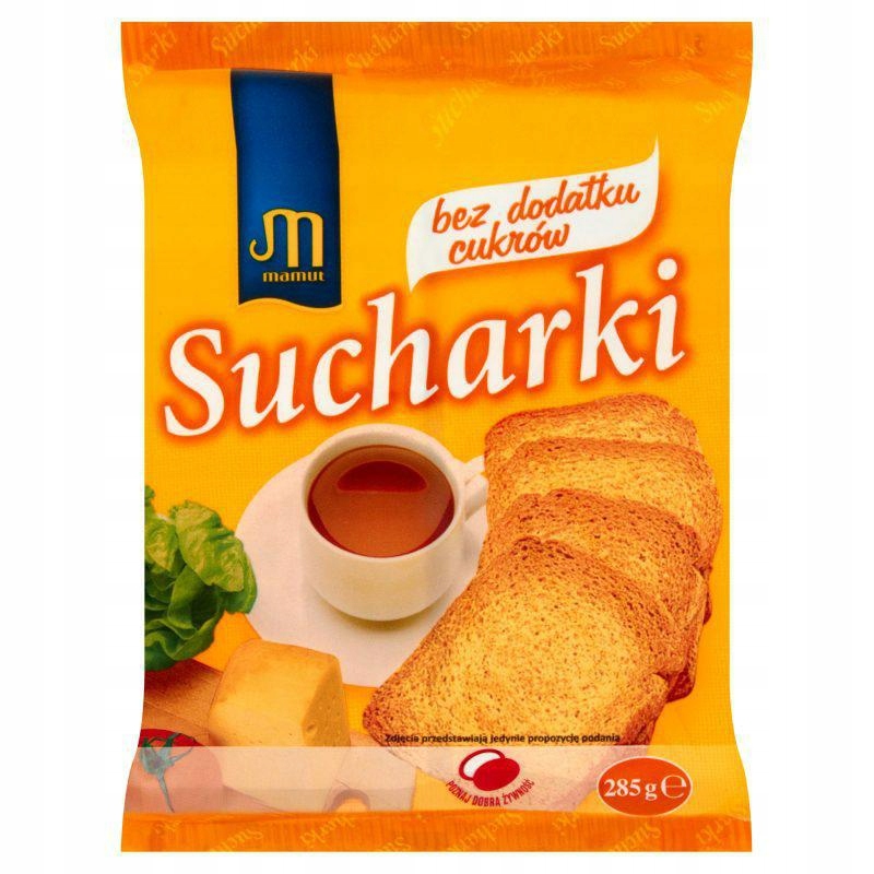 10 Sztuk Mamut Suchary 225G Bezcukrowe