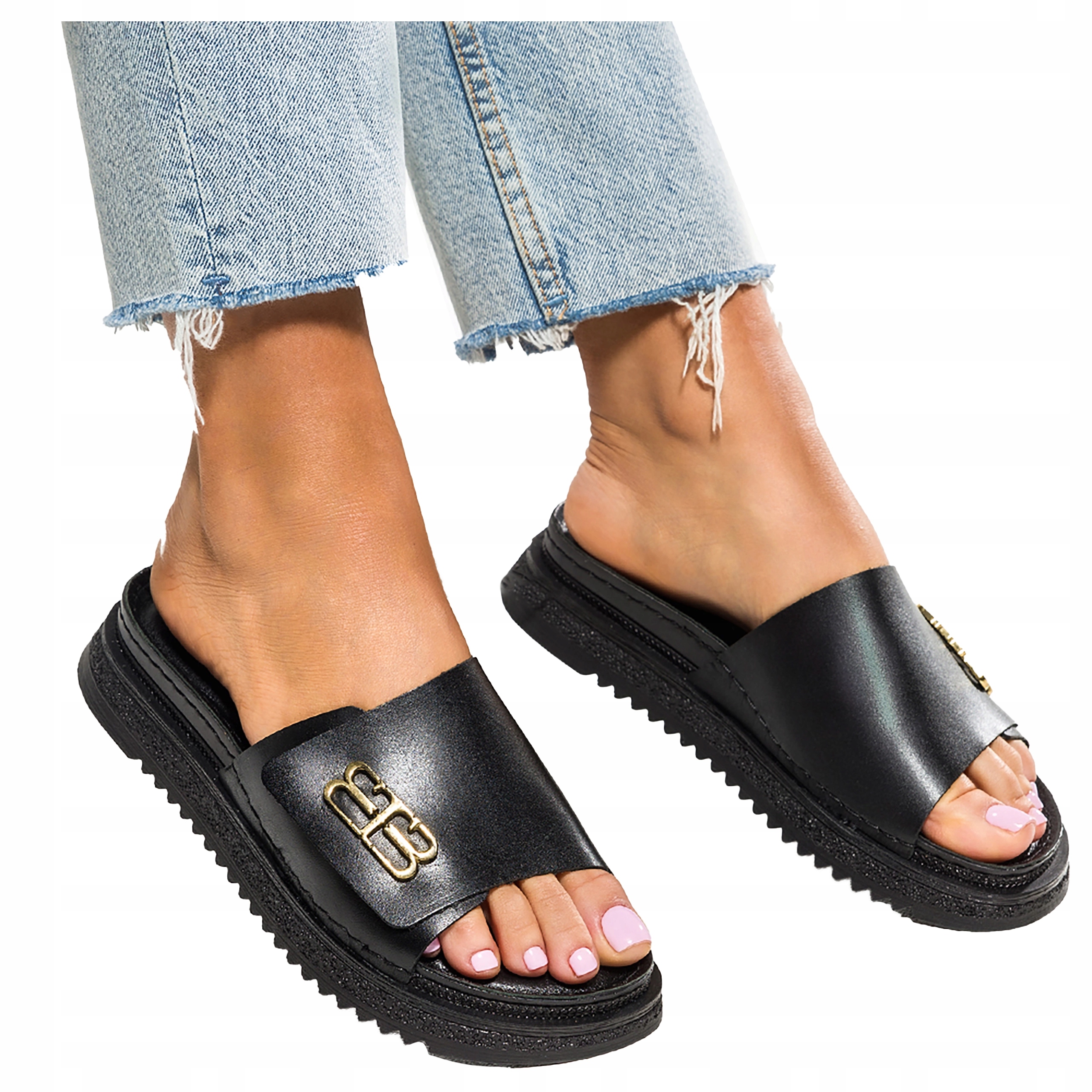 Lehké kožené Nazouváky Dámské na platformě Pohodlné Polský Výrobek vel. 37