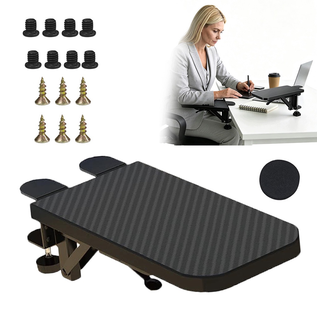 Uchwyt Przedłużka Na Biurko Składany Ergonomiczna Czarny 29x12cm