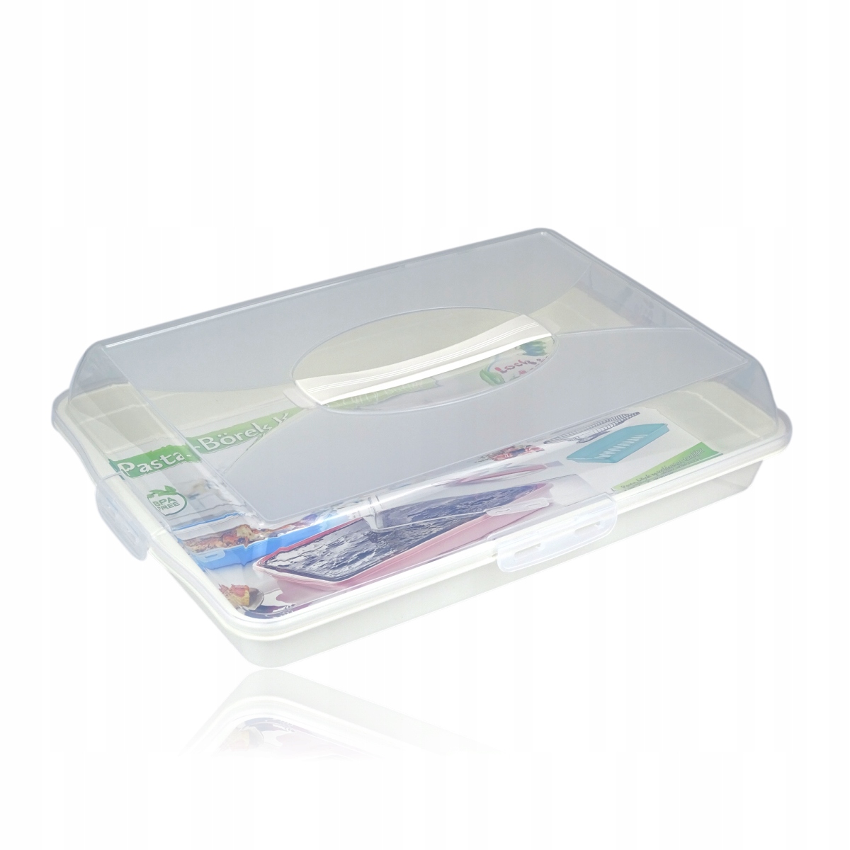 

Pojemnik prostokątny na ciasto do Kremowy