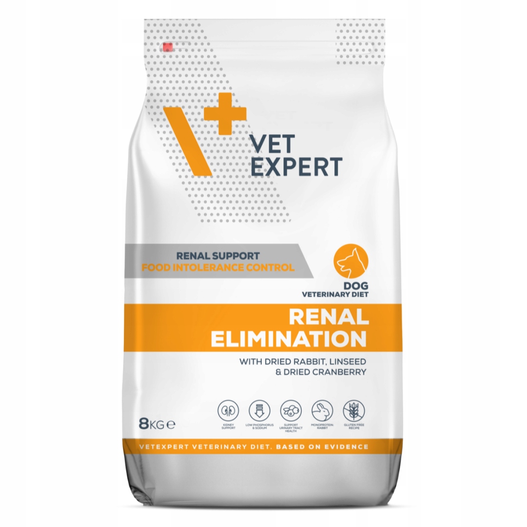 Levně Vet Expert Renal Elimination Suché Krmivo pro psa Králík Kachna 8 kg Ledviny