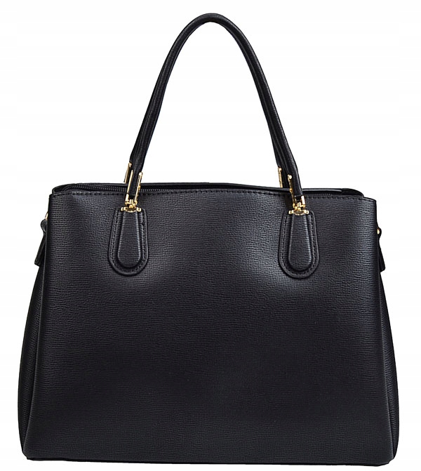 GALLANTRY elegancka TOREBKA damska KUFEREK pasek LOGO Kolor czarny