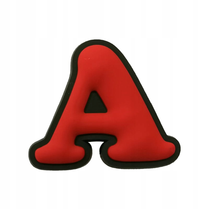 

Litera A czerwona przypinka crocs, ozdoba, kroksy