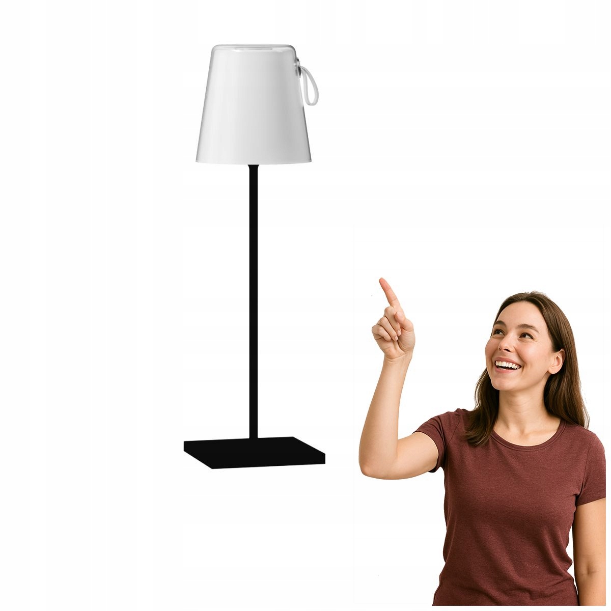 Ostap Led bezdrôtová terasová lampa čierna Italux