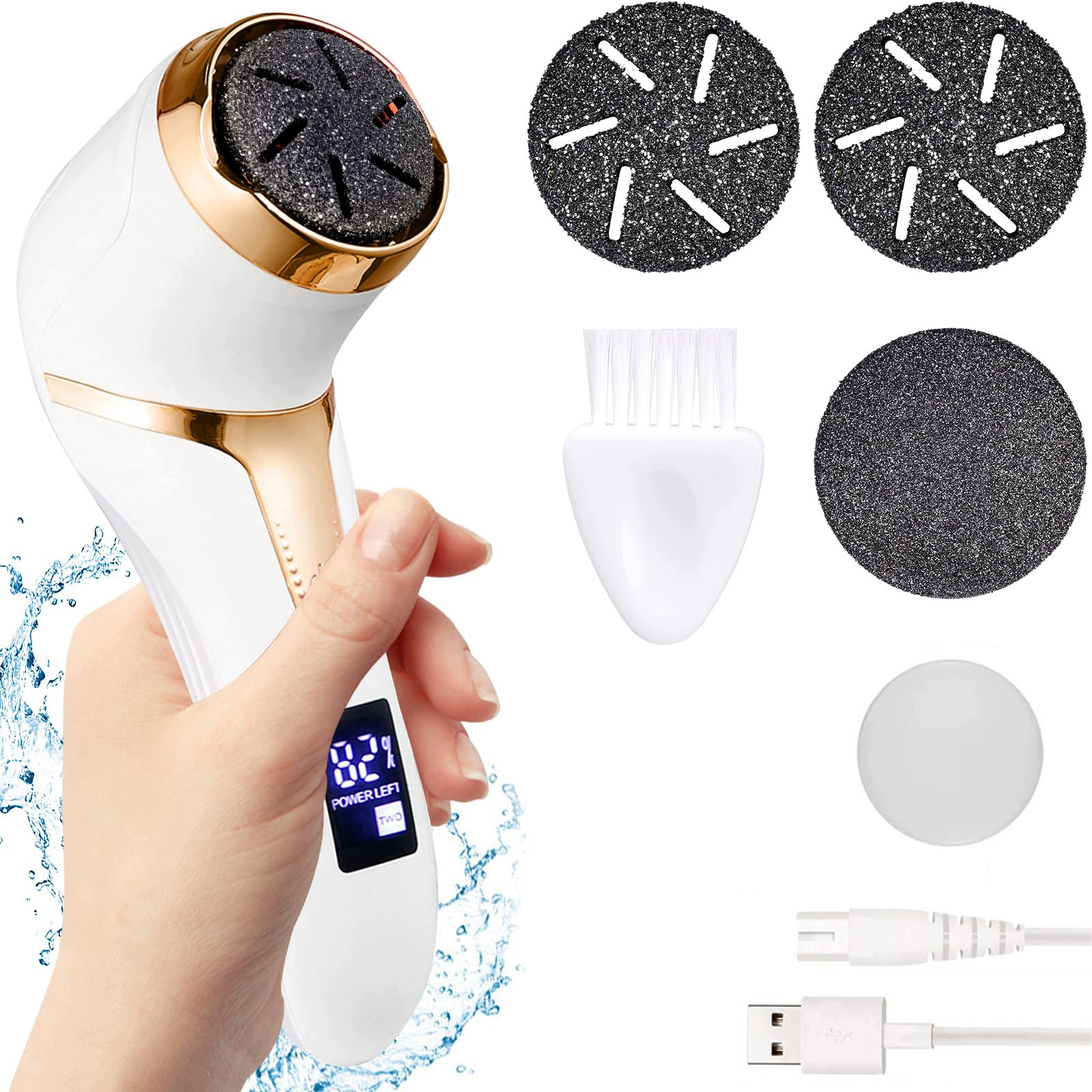 Pilník na paty a nohy Bruska Usb Kolečka Bezdrátová 1500mah 6W
