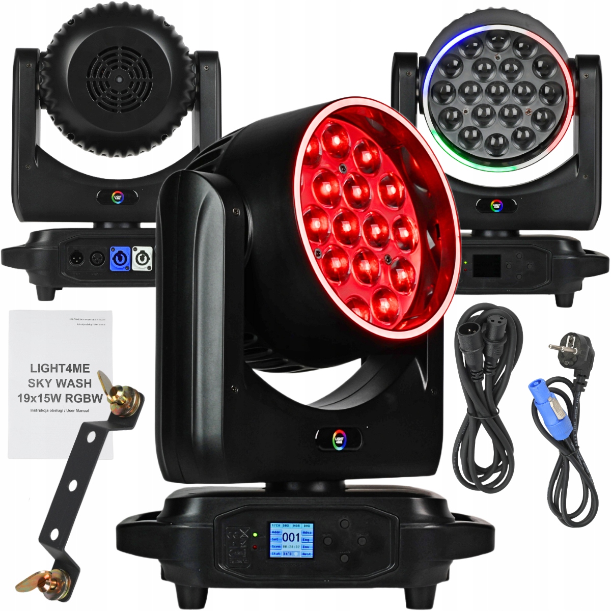 LIGHT4ME Sky Wash Głowica Ruchoma Wash 19X15W Rgbw Ring