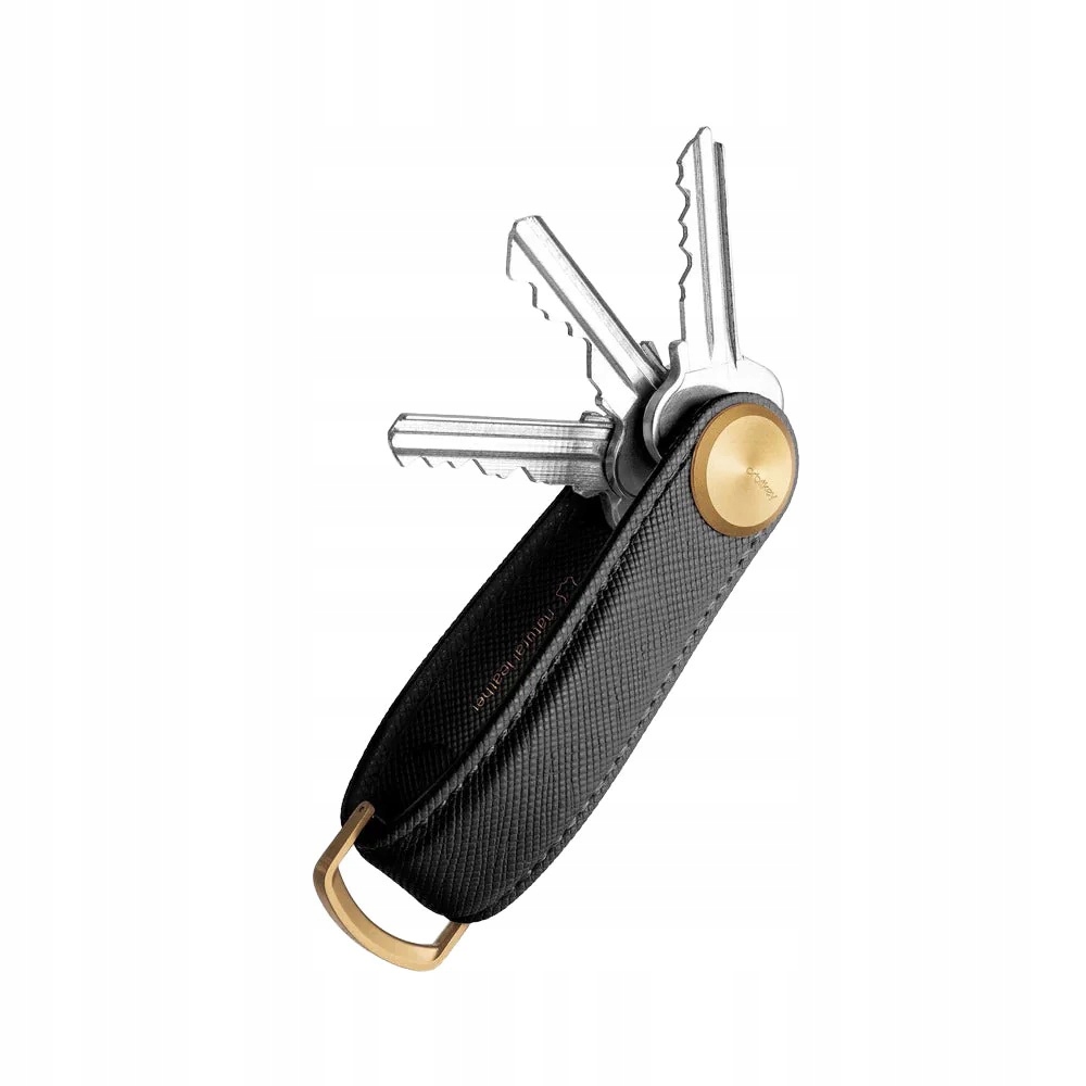 Orbitkey Organizér Pouzdro na klíče Saffiano Leather kožené, černé