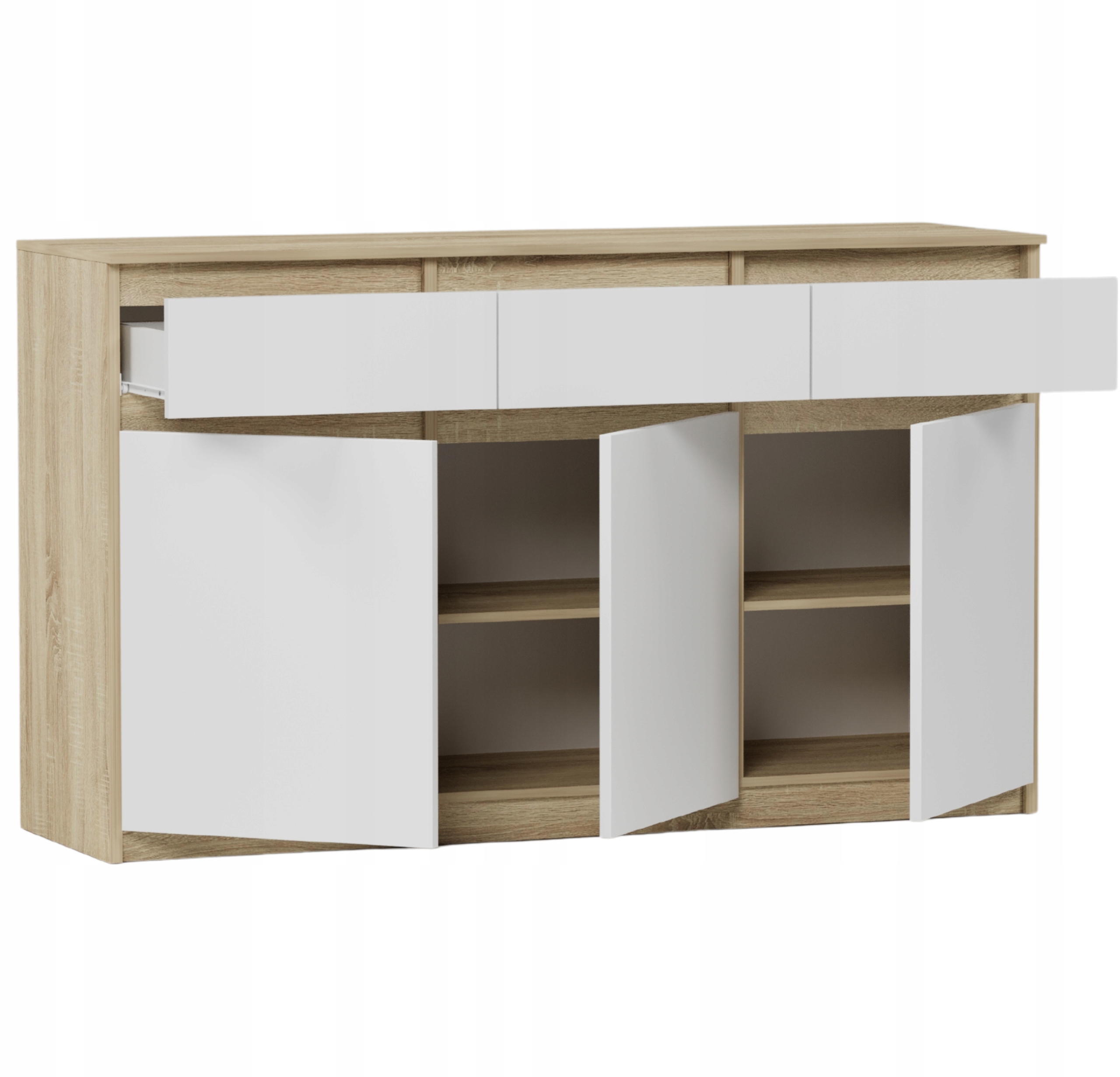 KOMODA 98CM SZAFKA 3 SZUFLADY SONOMA MIX