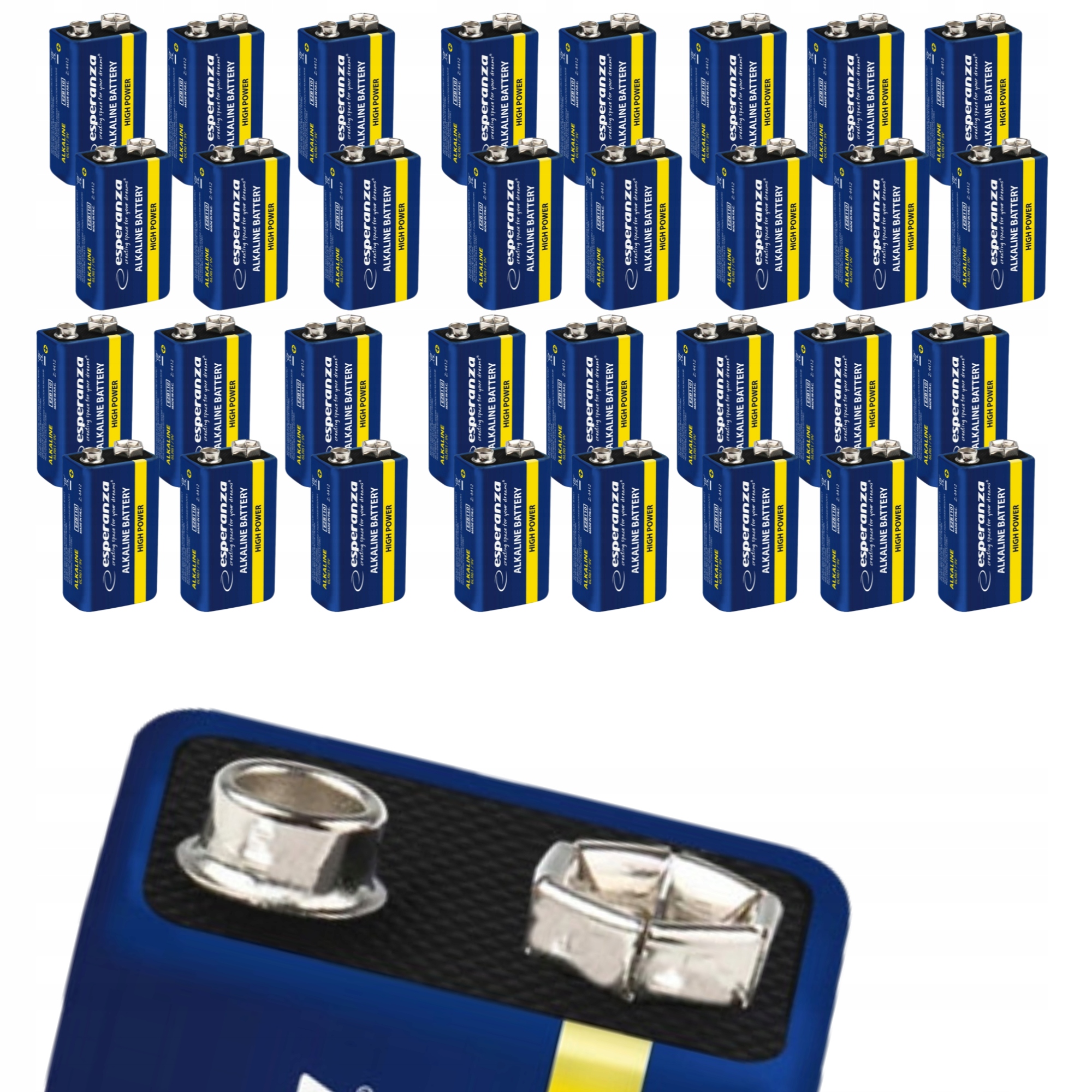 16 X 9V Baterie R9 6LR61 6F22 Alkalická R9 Baterie Silné Alkalické Hračky