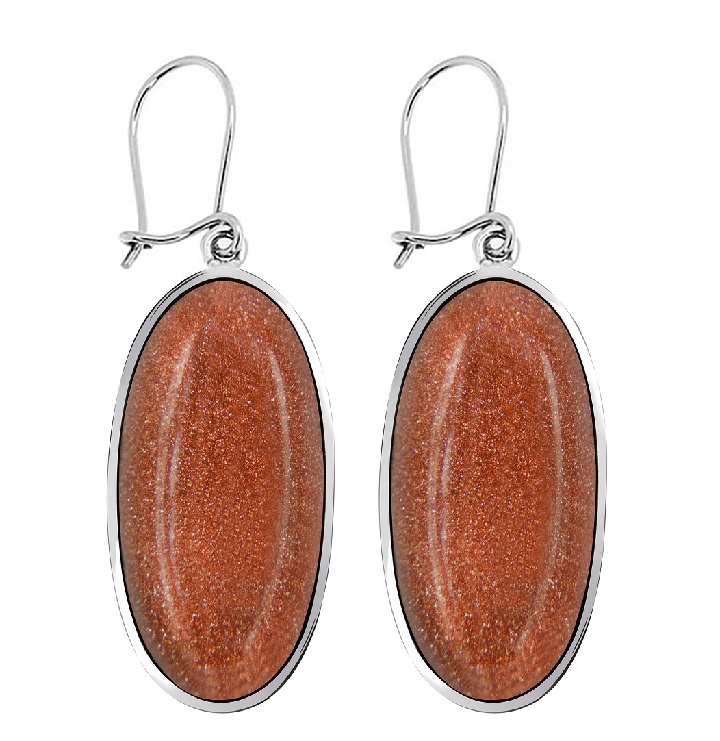 

Srebrne Kolczyki Z Piaskiem PUSTYNI.Pr.925!