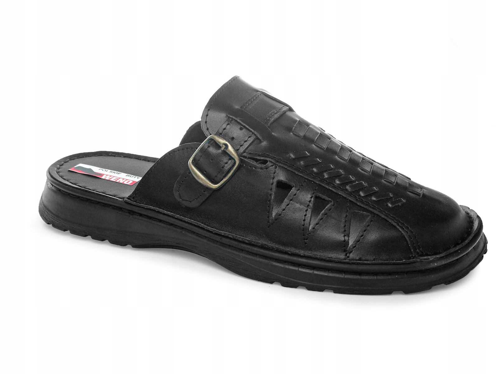 

Klapki męskie sandały skórzane Polskie Czarne 42