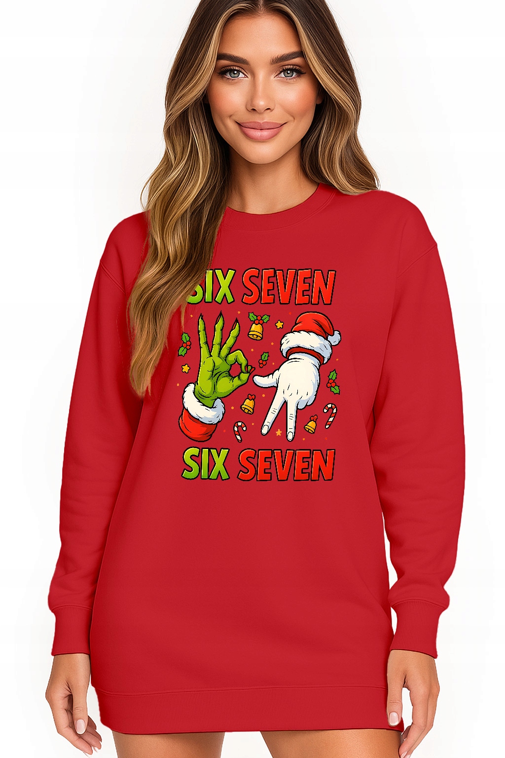 Mikina Vánoční Oversize Šaty Six Seven 67 Dárek K Vánocům L