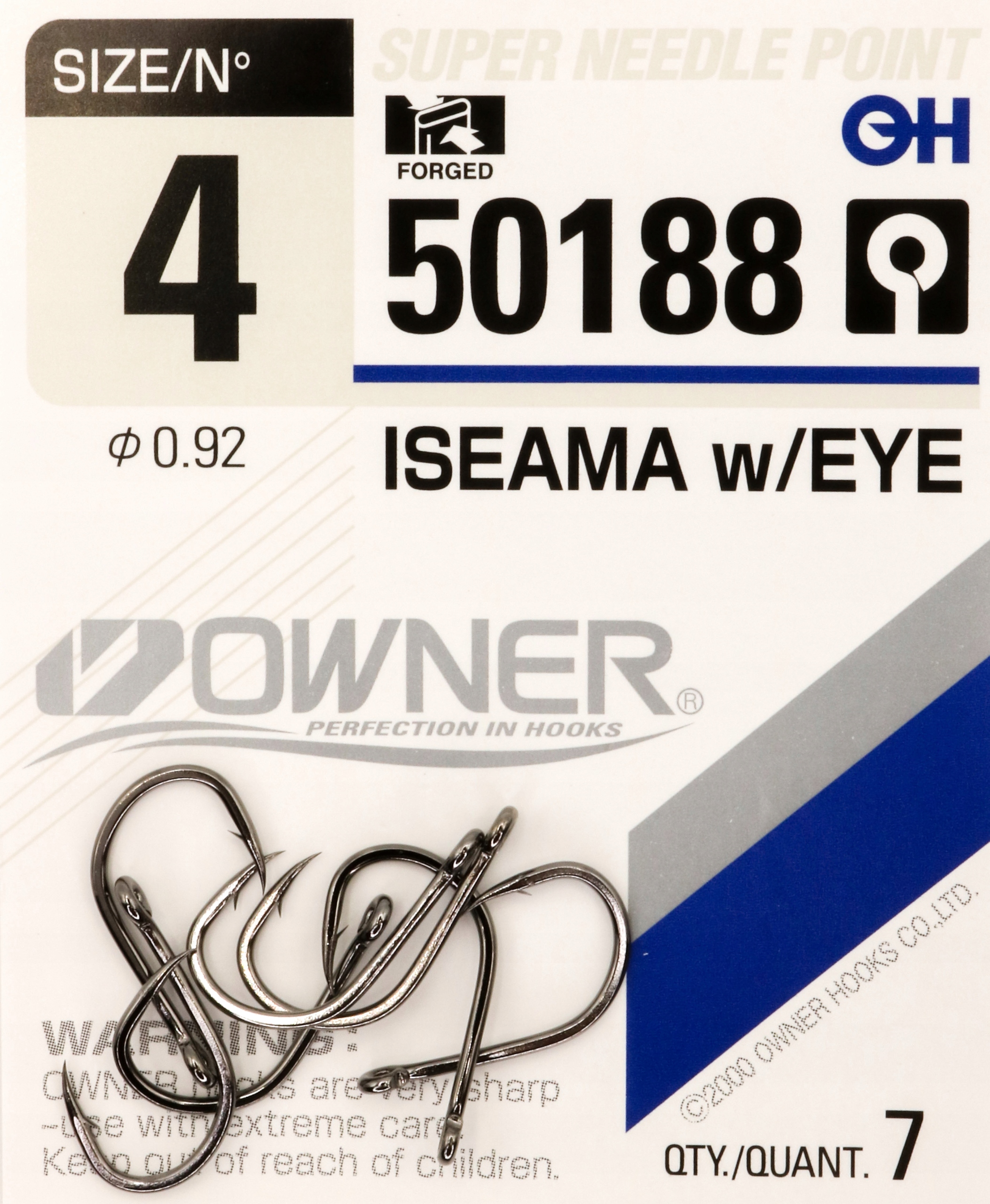 

Haczyki z oczkiem Owner Iseama czarny nikiel r. 4