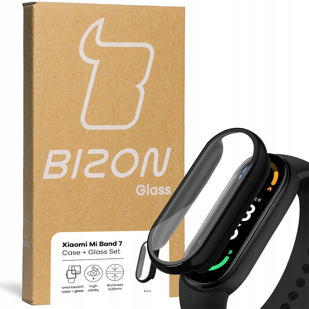 

Etui ze szkłem Bizon Case do Xiaomi Mi Band 7