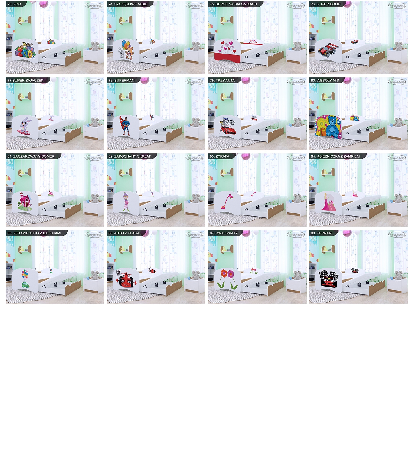 ŁÓŻKO DZIECIĘCE 200/90 PODWÓJNE - BUK Powierzchnia spania 90x200