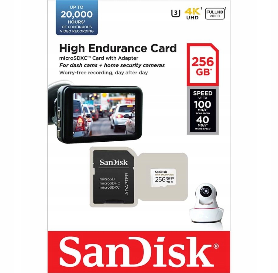 

Karta pamięci SanDisk High Endurance Sdxc 256GB