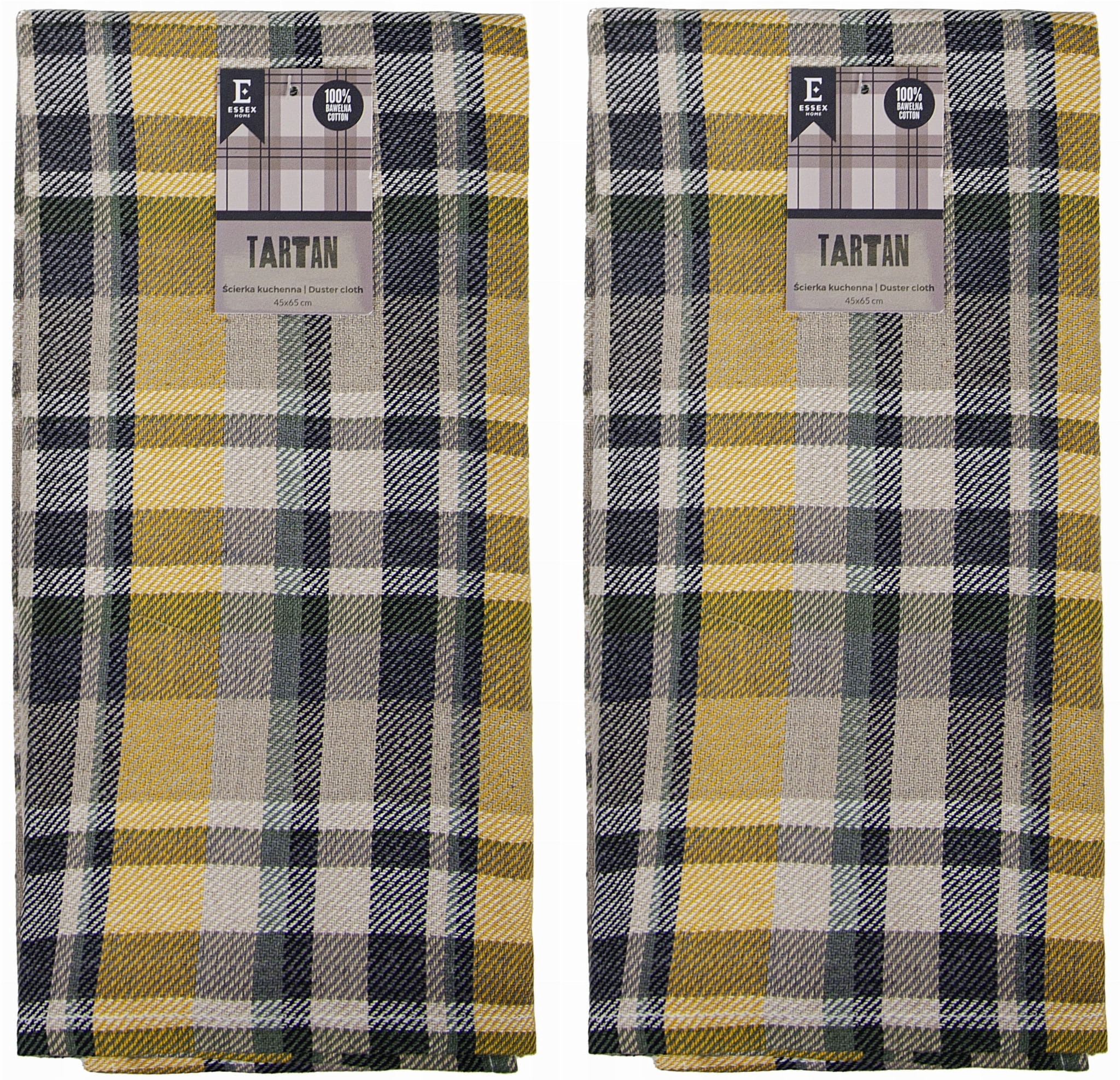 

Zestaw 2 Ręczników Kuchennych W Krate Tartan 38X63