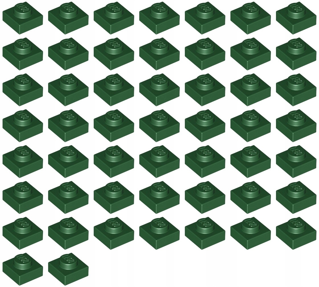 

Lego 3024 Płytka 1x1 zielona ciem NOWA(10g) 51 szt