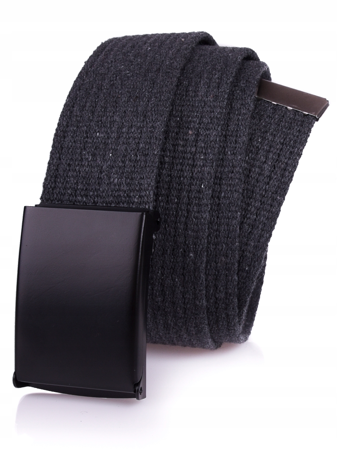 

Bawełniany Pasek 4cm Parciany Jeans Szary