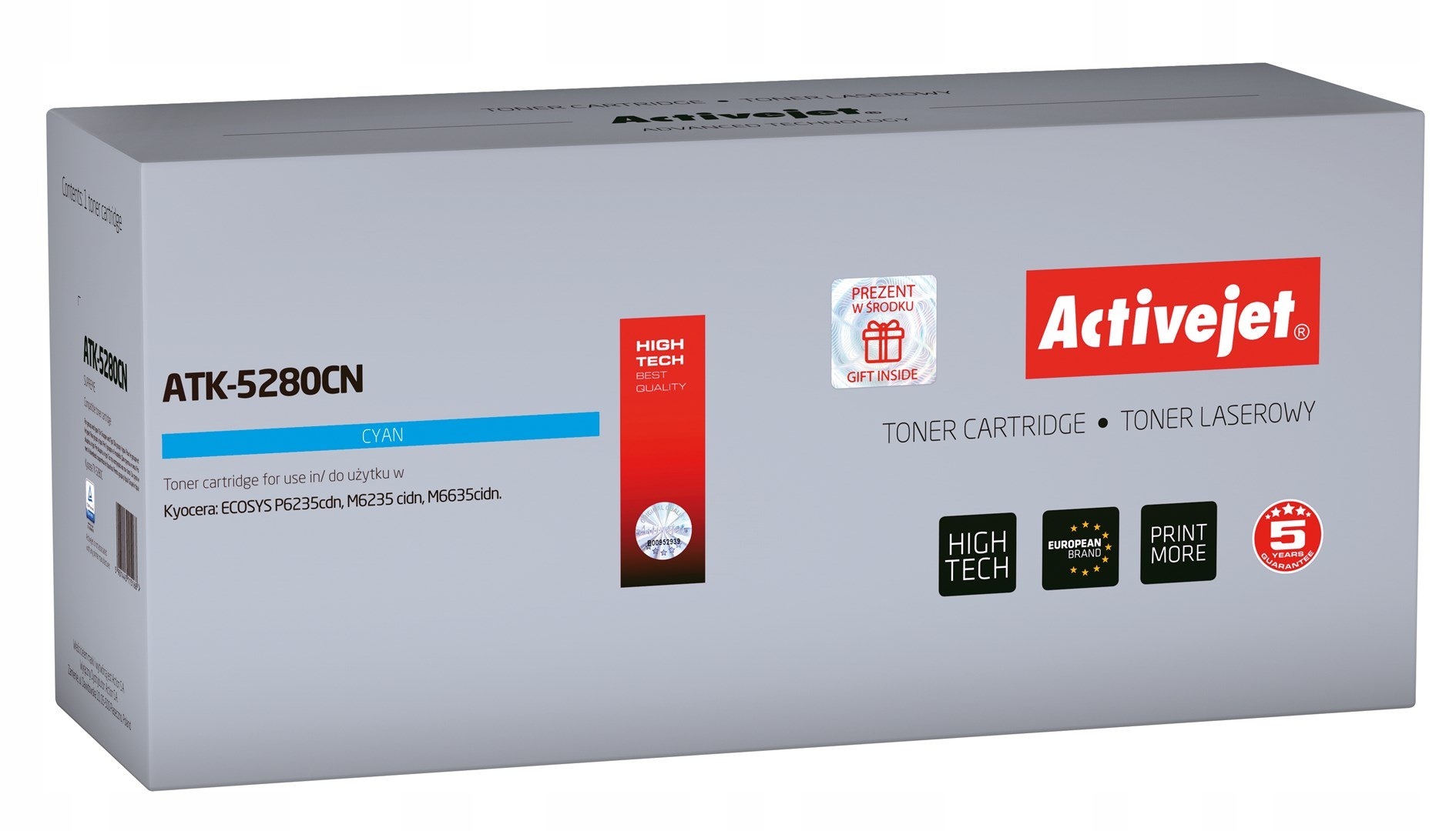 Toner Activejet ATK-5280CN (zamiennik do Kyocera TK-5280C; Supreme; 11000;