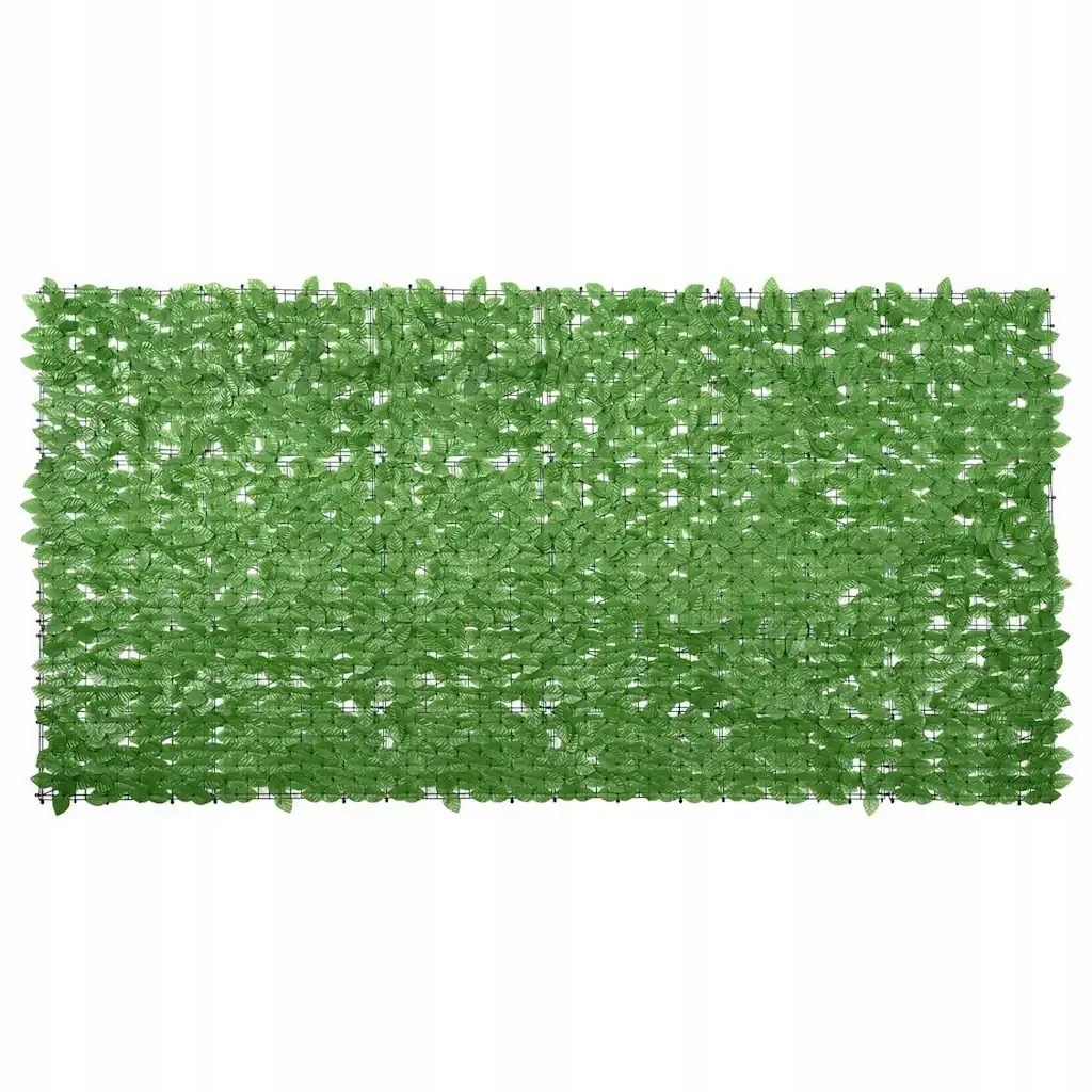 Paraván se zelenými listy, polyetylenem a tkaninou, 300 x 150 cm