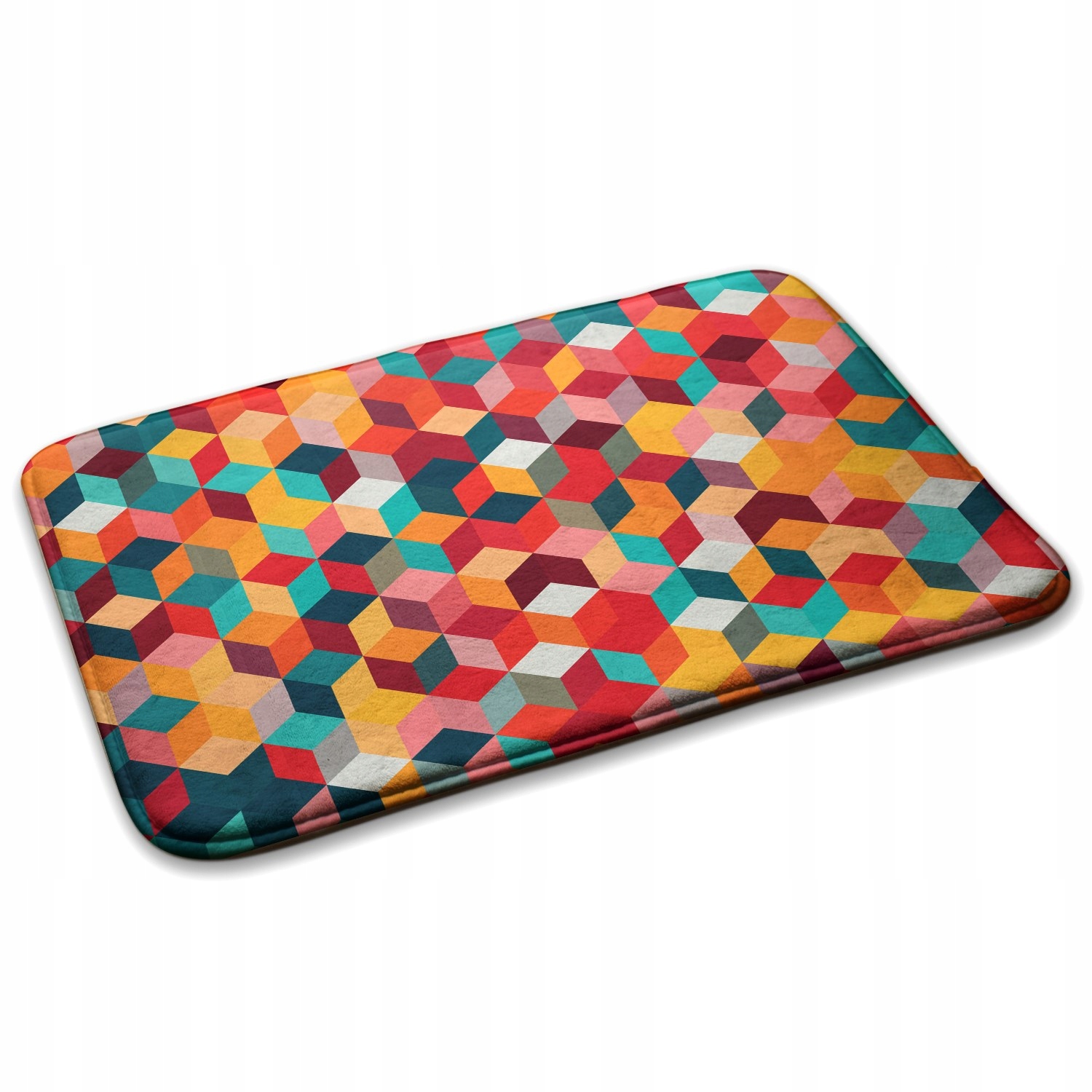 Moderní koberec do obývacího pokoje s motivem Barevné geometrické vzory 75x45 cm