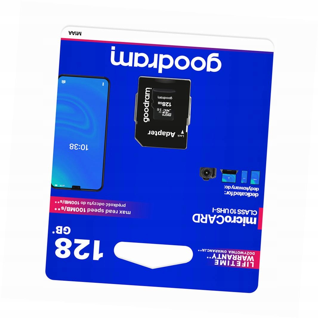 Karta pamięci 128GB microSD do telefonu szybka 10 Class z adapterem Sd