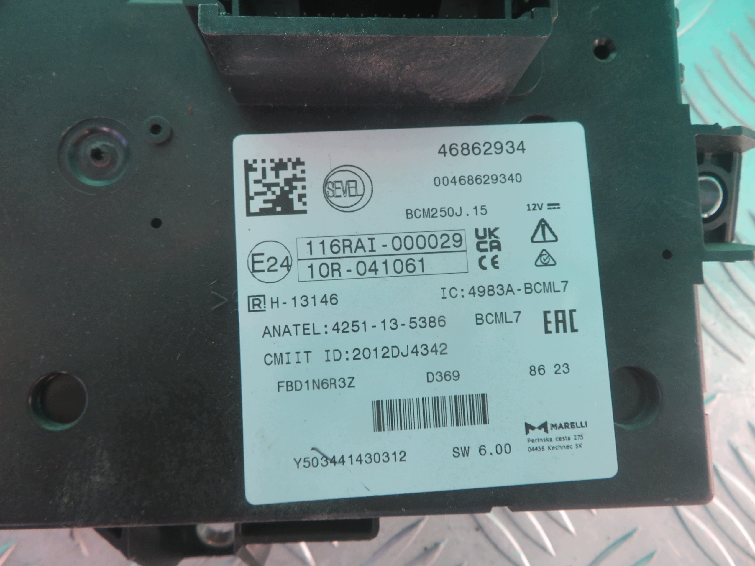 control unit module BCM BOXER JUMPER DUCATO MOVANO 2.2 23R 46862934