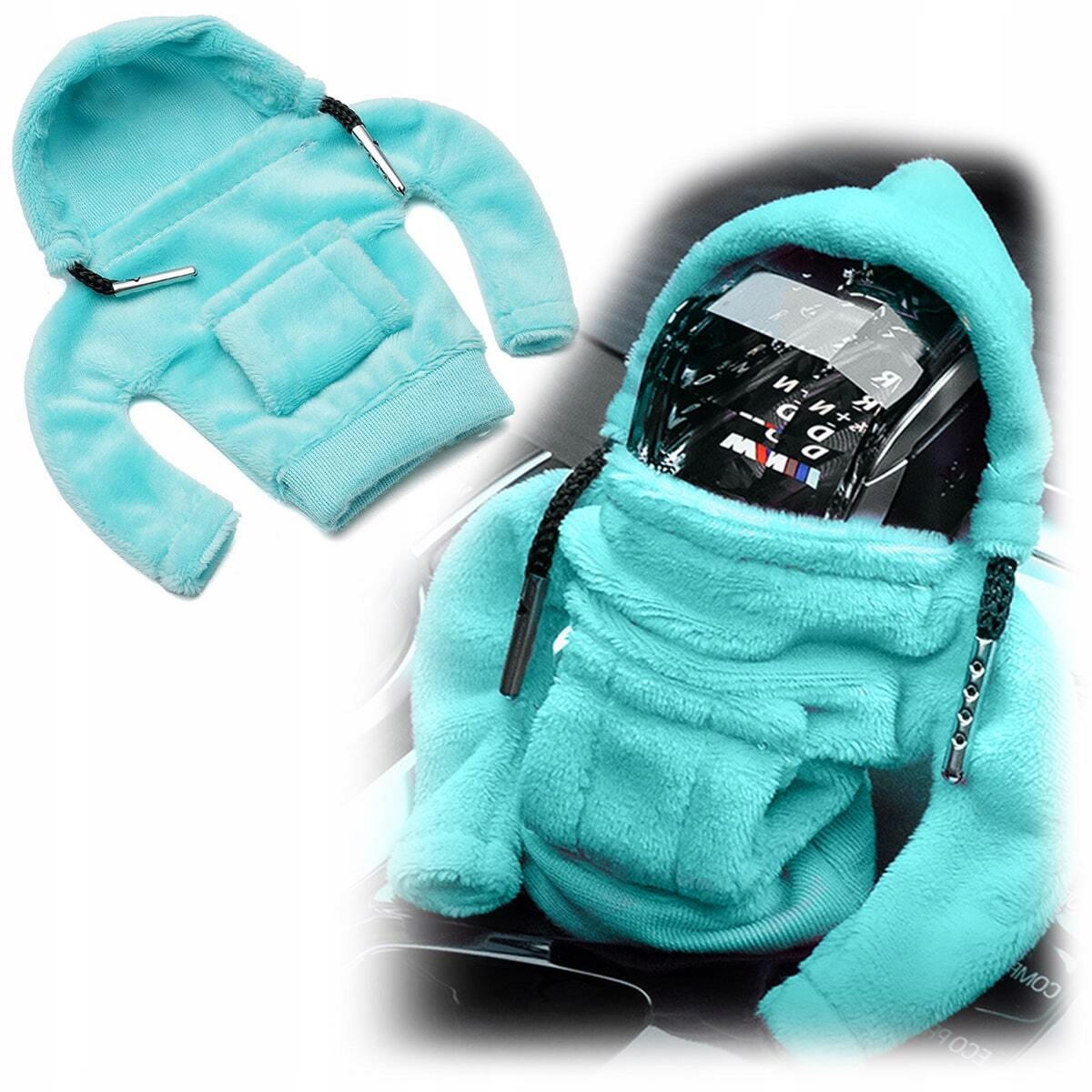 BLUZA NA GAŁKĘ ZMIANY BIEGÓW LEWAREK POKROWIEC NA PREZENT NIEBIESKA