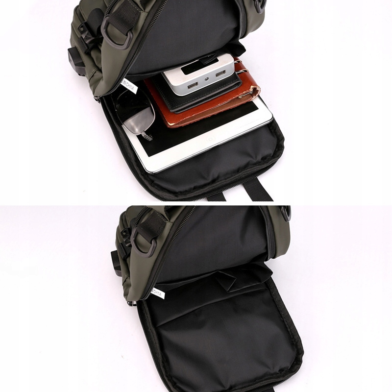 SASZETKA TORBA MĘSKA NERKA PLECAK WODOODPORNY USB Kod producenta N-1100-13