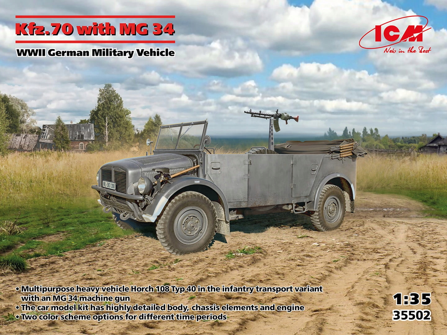 Kfz.70 s Mg 34 1:35 ICM 35502