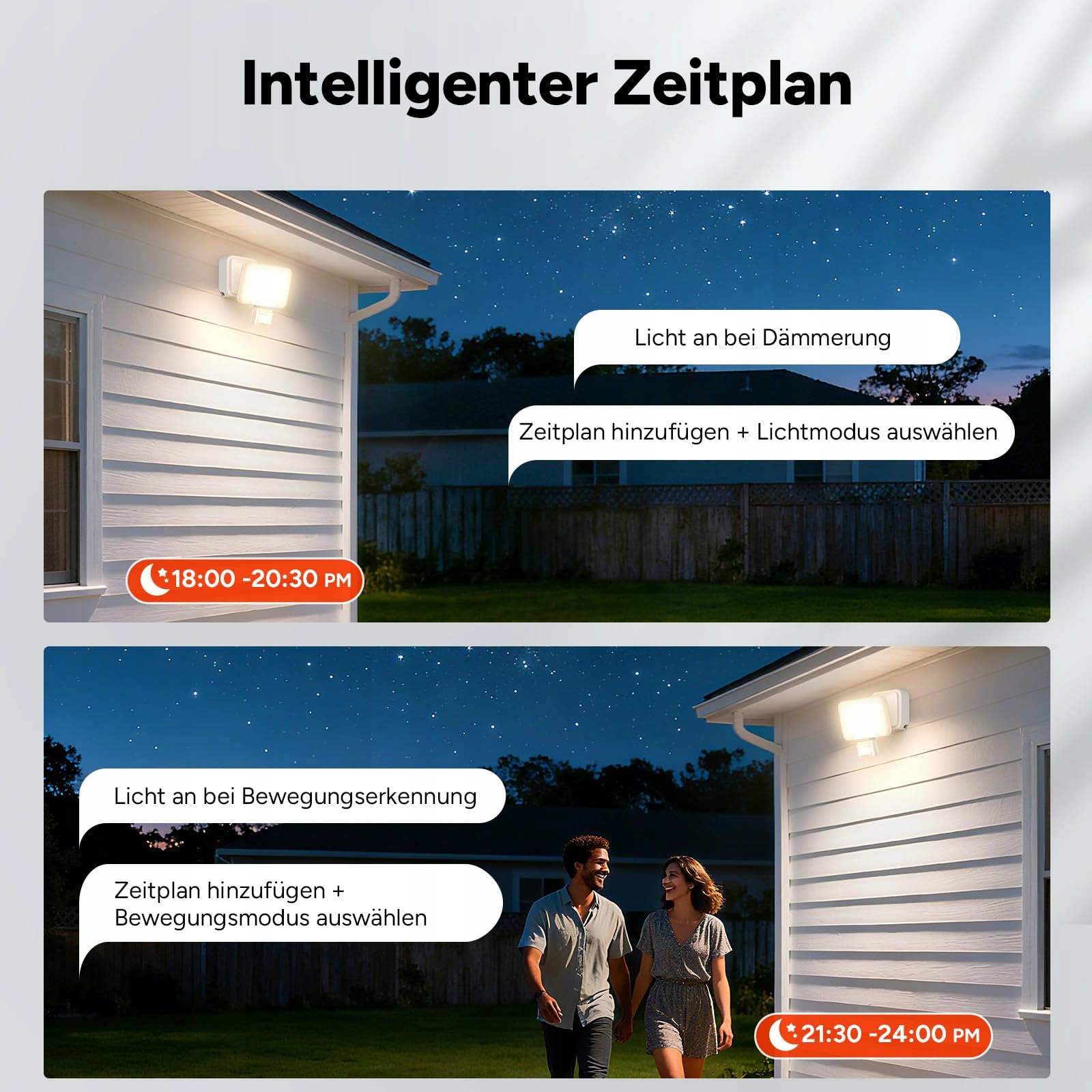 Reflektor Zewnętrzny Inteligentny Z Czujnikiem Ruchu App IP65 28W OREiN — miniatura 6