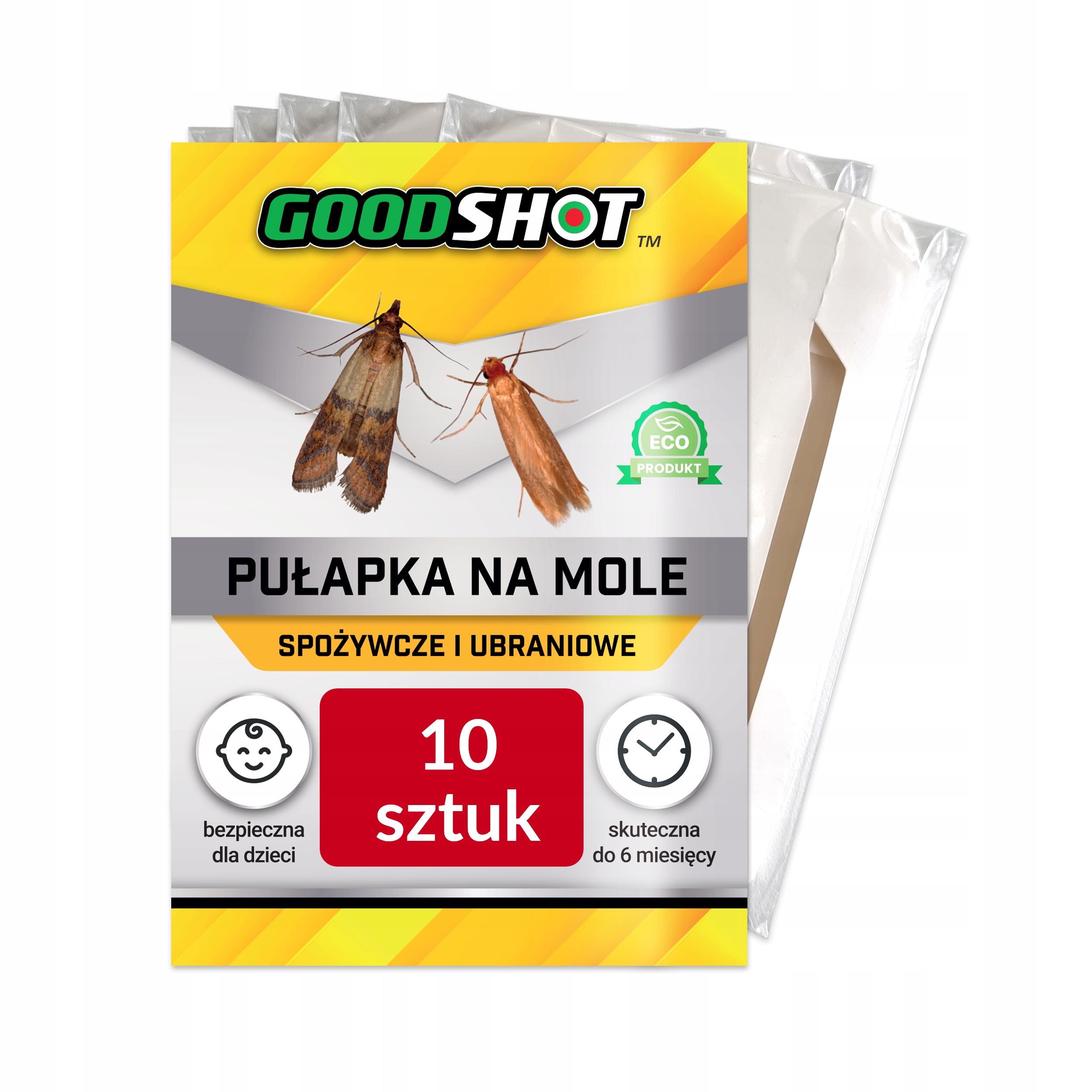 10 x Silná Past Na Potravinářské Moly 2v1 Lepová Feromony Goodshot