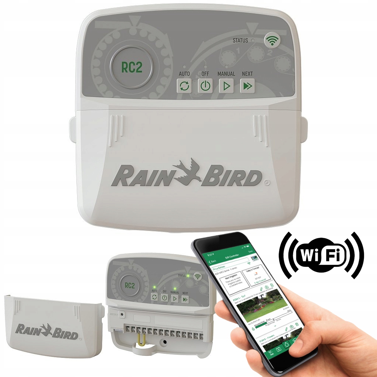 Vnútorný Ovládač Zavlažovania S Modulom Wifi RC2 i8 Rain Bird 8 Sekčný