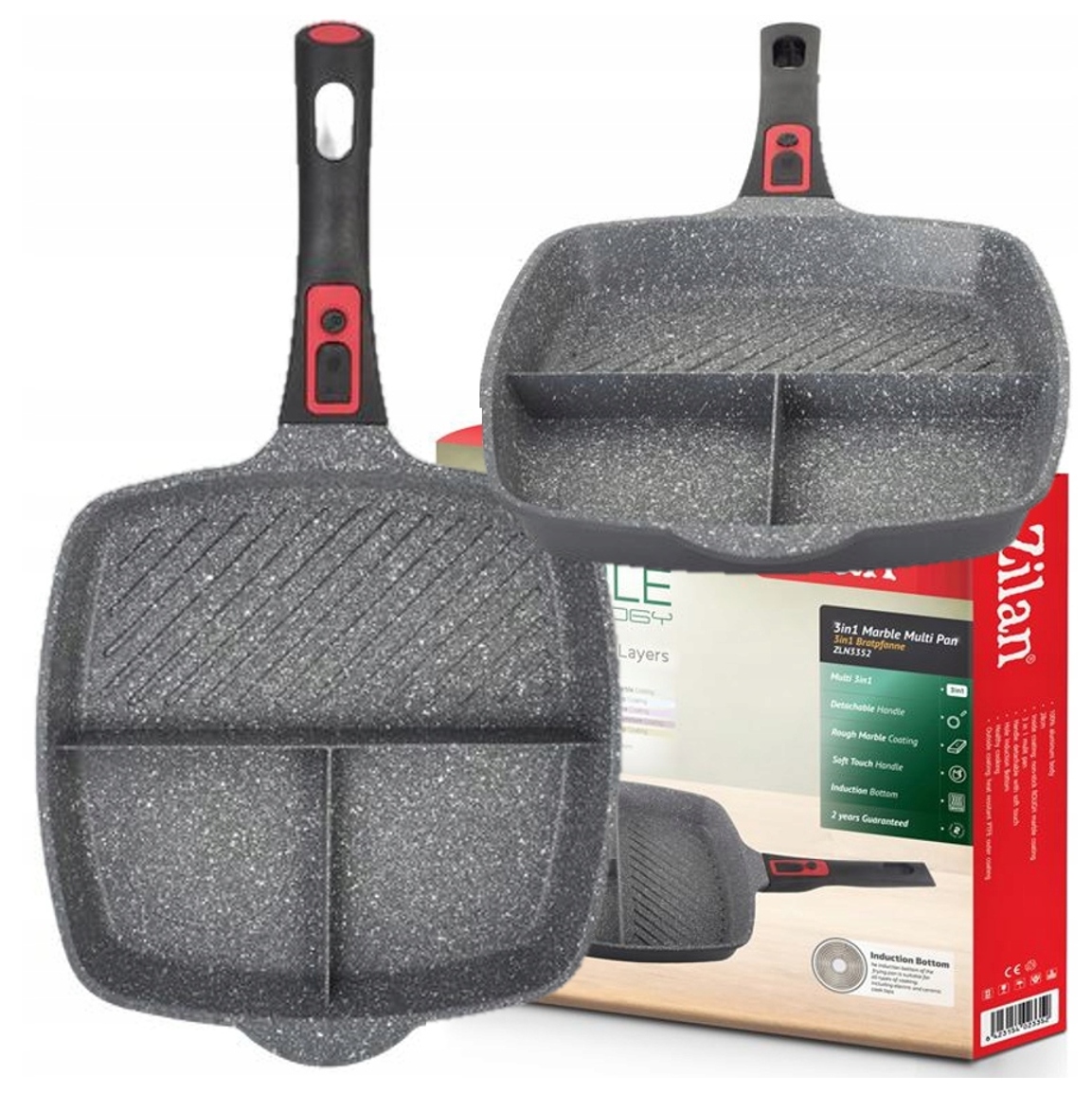 Patelnia Segmentowa Marmurowa 28CM