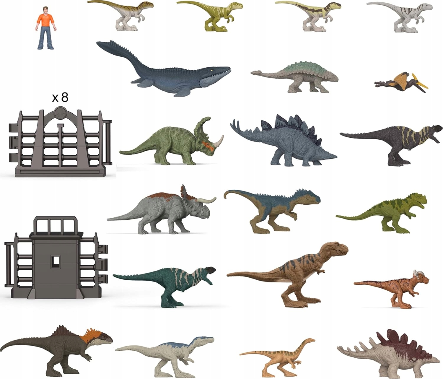 Адвент-календарь Jurassic World Chaos Theory JBG37, 20 мини-динозавров и аксессуары, от 3 лет — фото 3