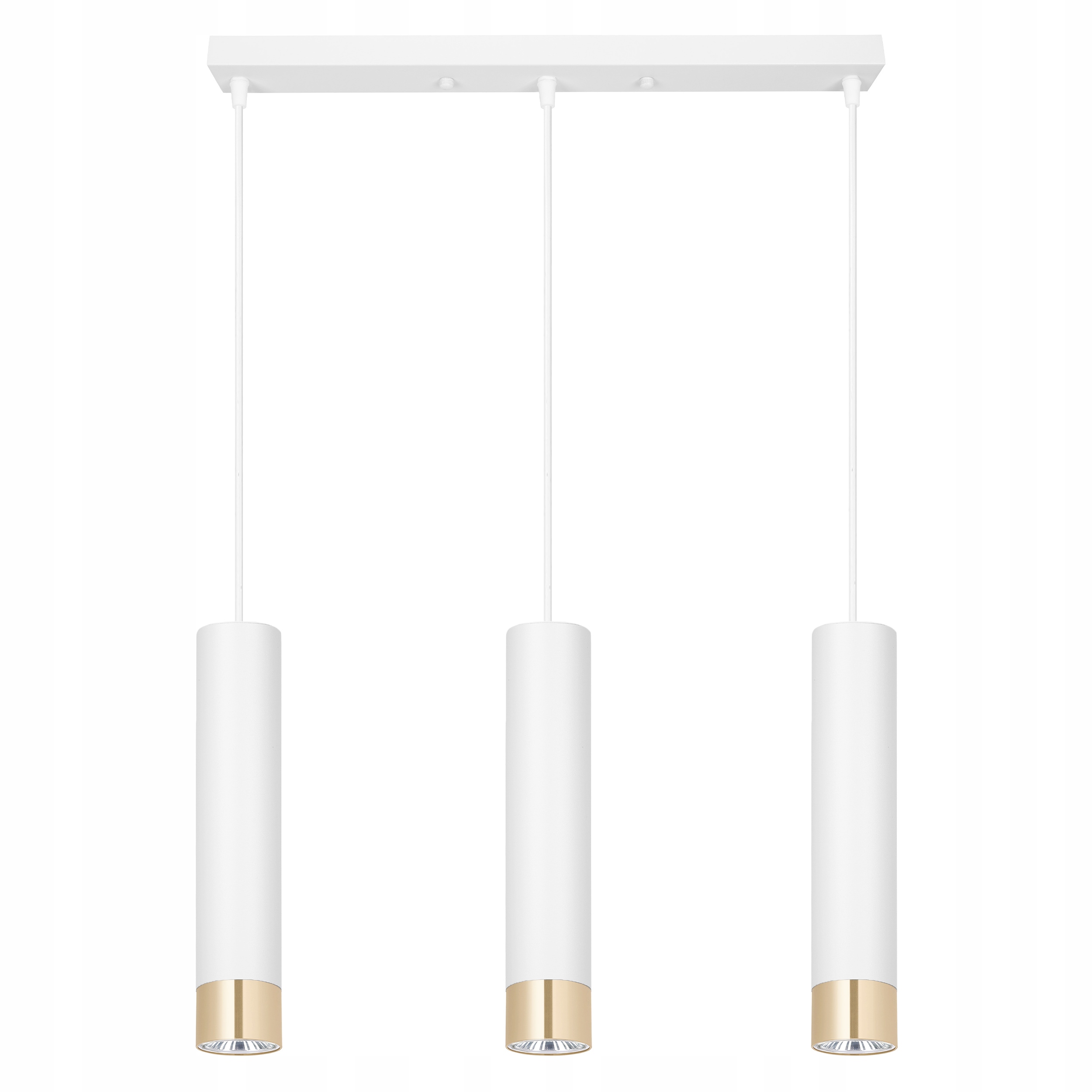 Závěsná Led lampa Lustr Stropní Svítidlo Tuby Převis Kov GU10 Bílá nad stůl Loft