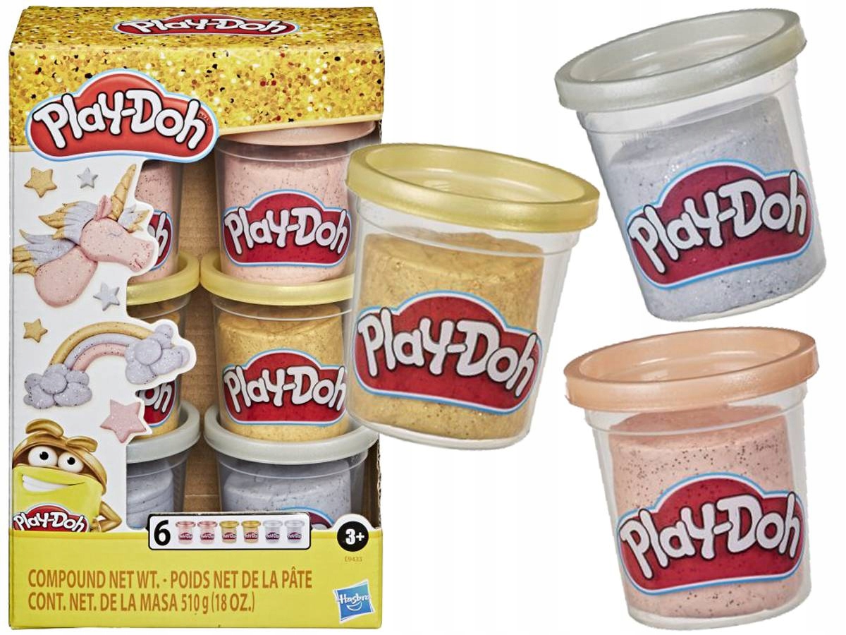 

Play-Doh 6-Pak Zestaw Tub Mateliczny Hasbro E9433