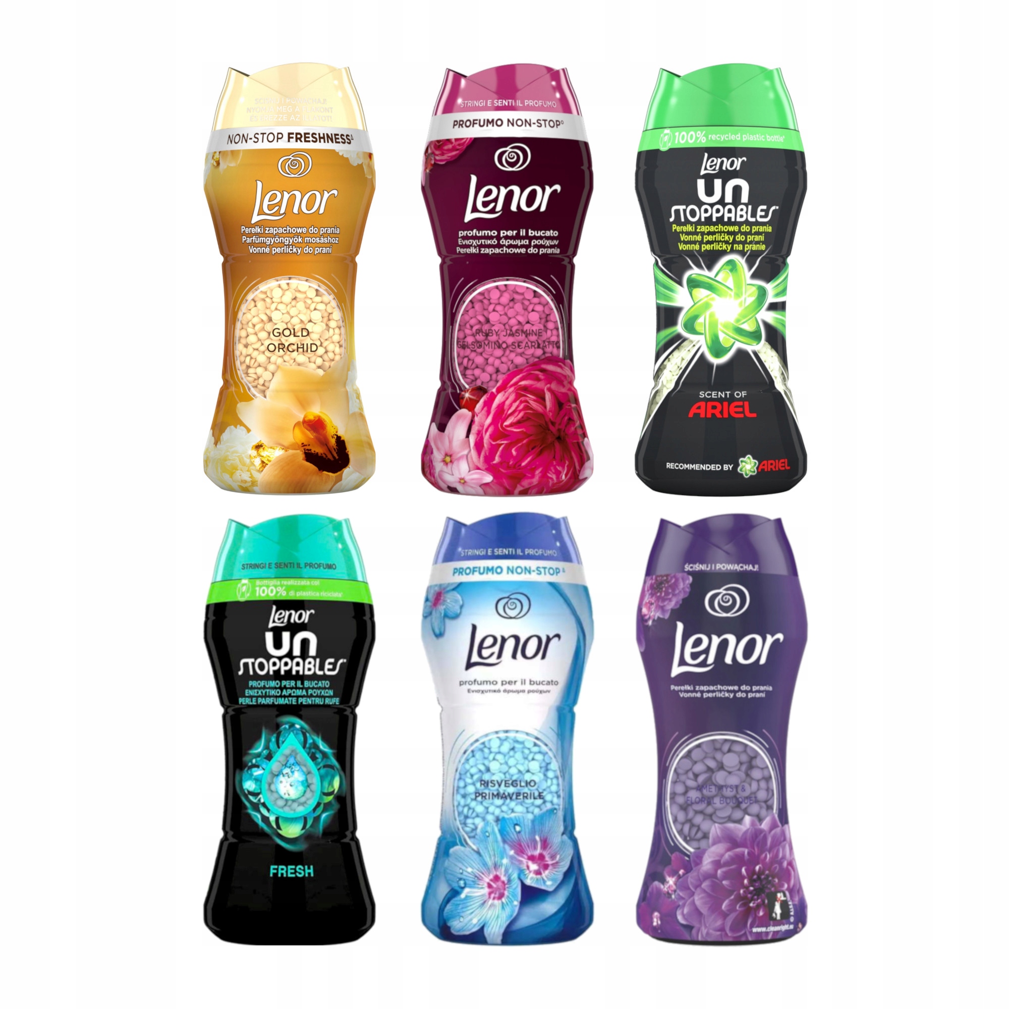 Levně Vonné perličky Lenor Mix vůní do praní 6x 210g