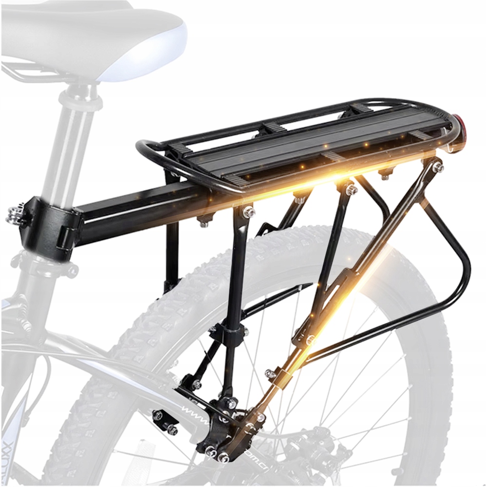 Bagażnik Rowerowy Tylny Na Sakwy 24-29 Aluminiowy Uniwersalny Do Roweru
