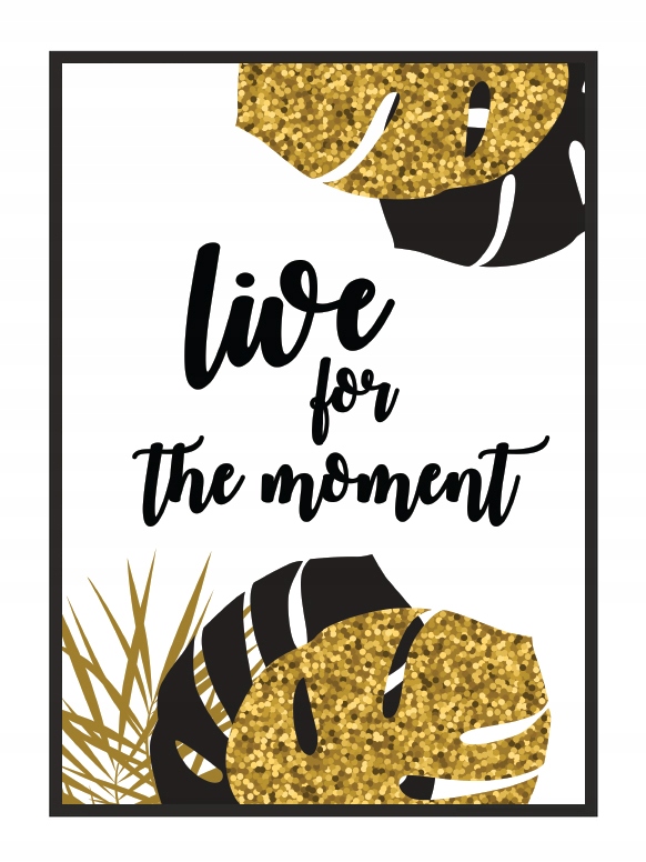 

Obraz Plakat W Ramie 43x33 cm Złoty Liść P700