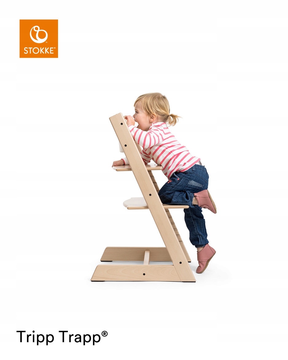 Stokke krzesełko Tripp Trapp z zestawem niemowlęcym Baby Set White Materiał tworzywo, drewno