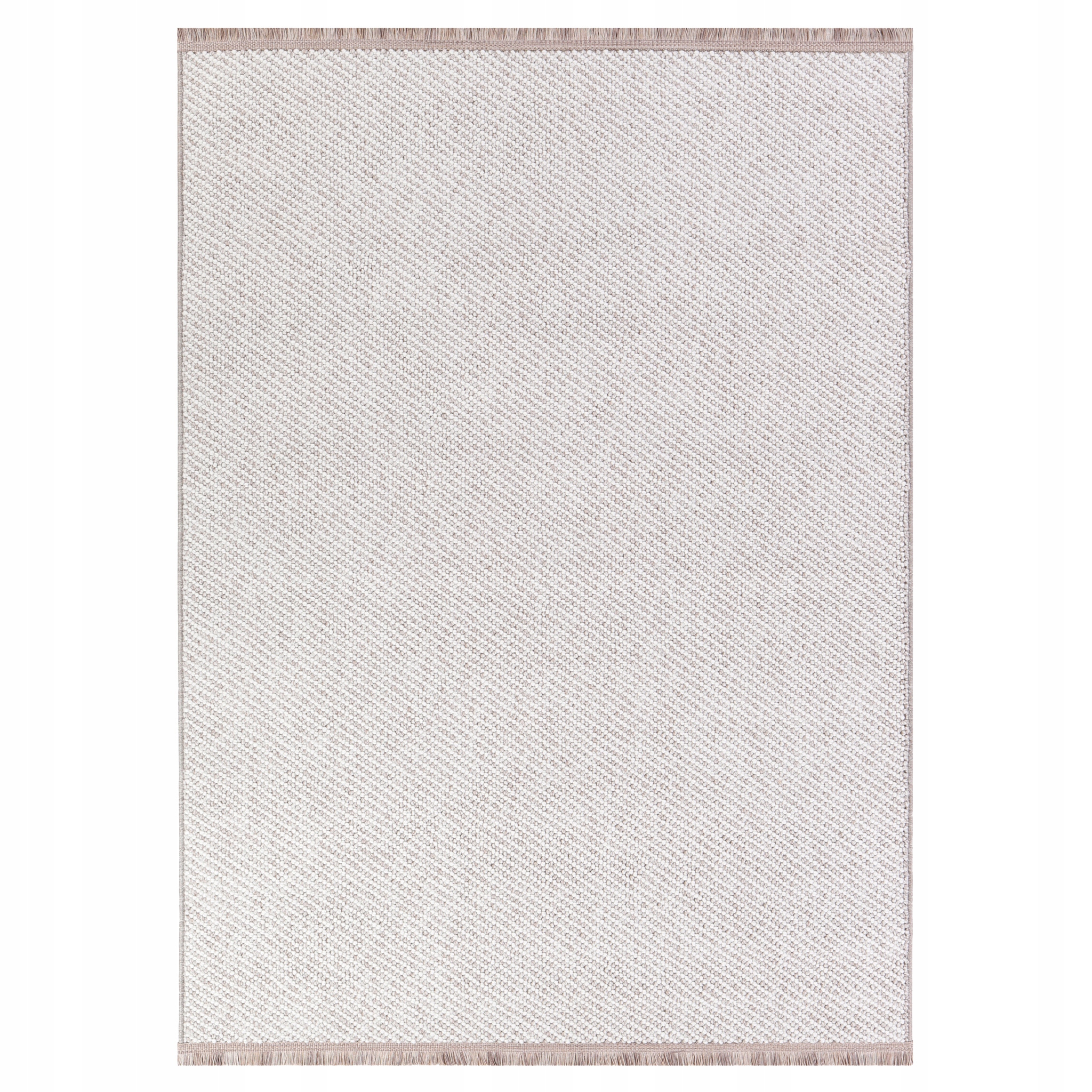 Dywan Agra 300x400 Z Frędzlami Modny Pętelkowy Splot Kremowy v3