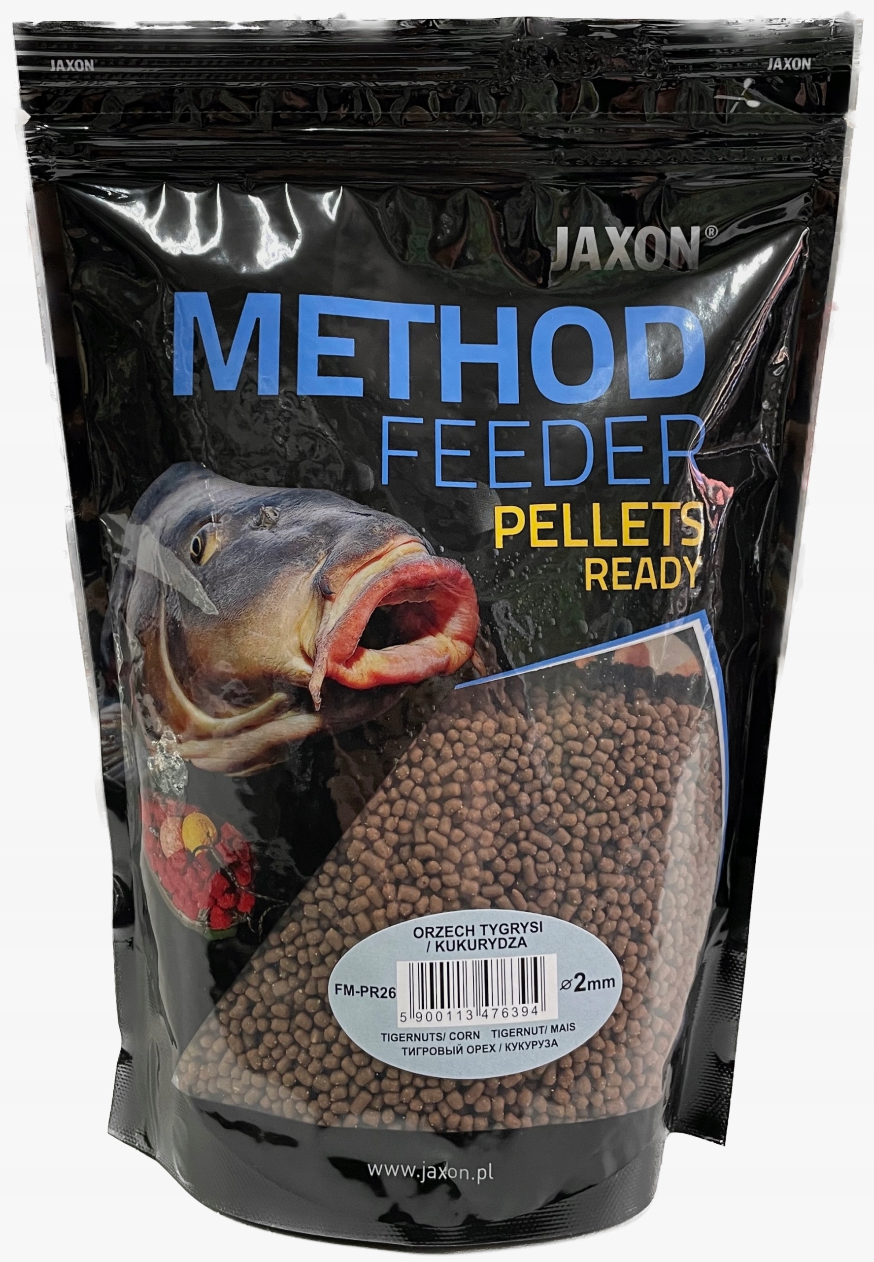 PELLET METHOD FEEDER READY 2MM ORZECH TYGRYSI-KUKURYDZA 500G