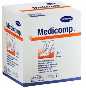 

Hartmann Medicomp 7,5 x 7,5cm, 25 x 2szt. jałowe