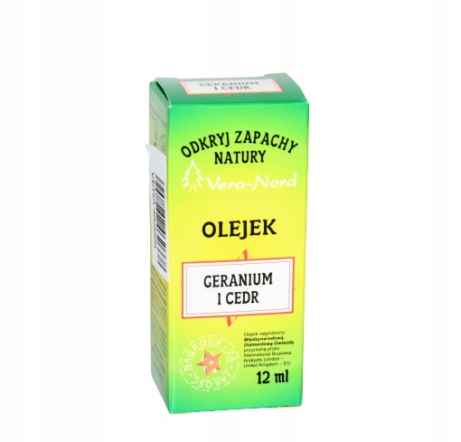 

Naturalny Olejek Zapachowy Geranium I Cedr 12ML